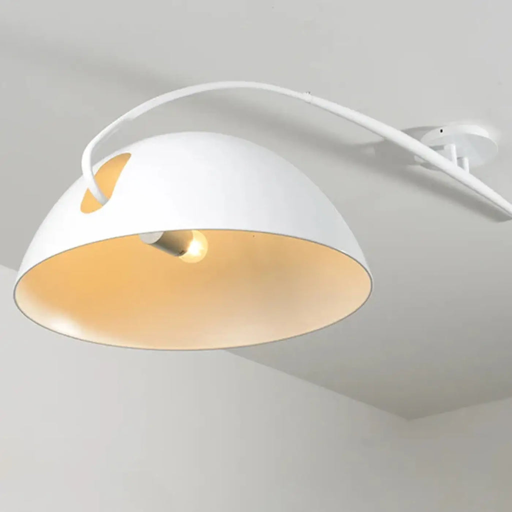 Plafonnier en arc moderne pour salon, blanc ou noir