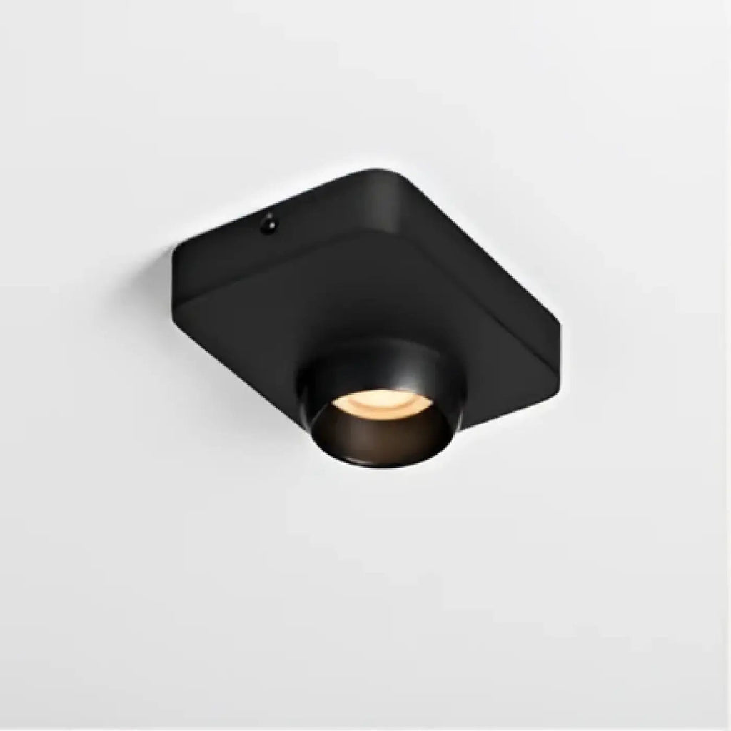 Plafonnier contemporain à diffuseur orientable, noir ou rouge, noir