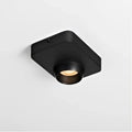 Plafonnier contemporain à diffuseur orientable, noir ou rouge, noir