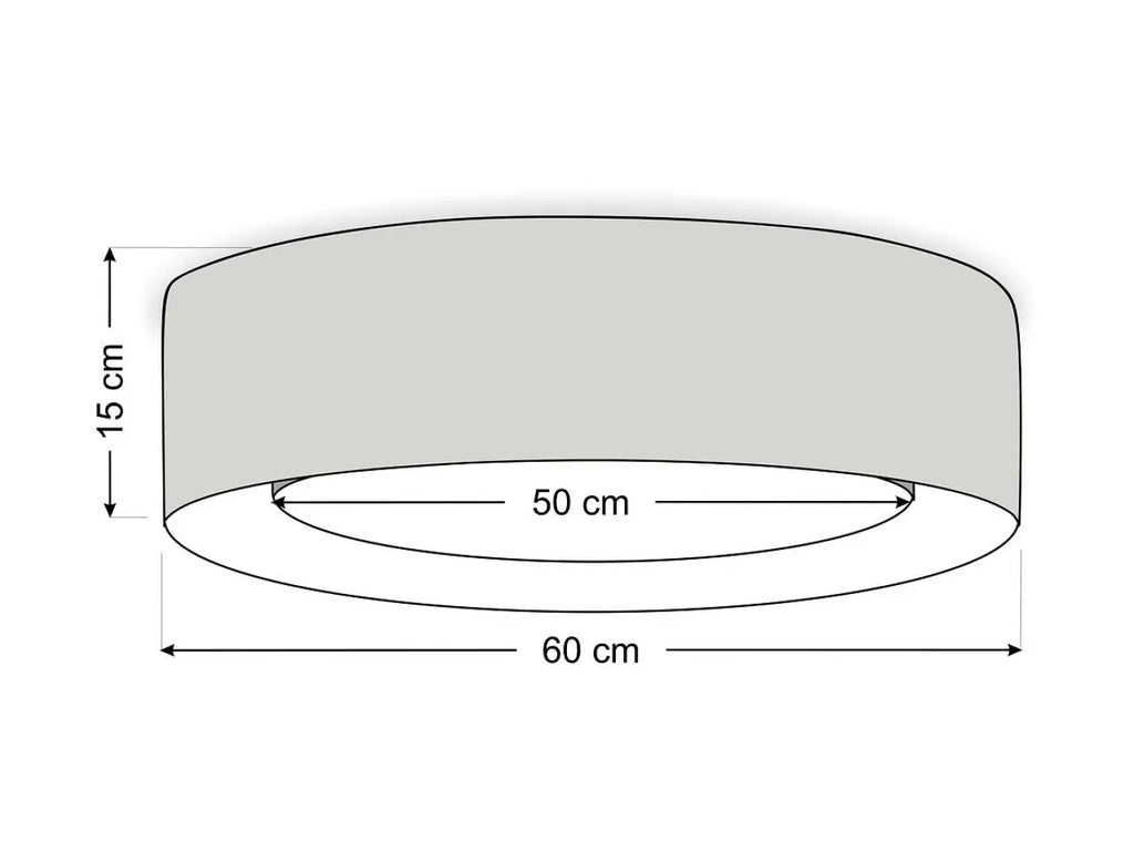 Plafonnier rond tissu beige crème et rotin, 50 ou 60 cm