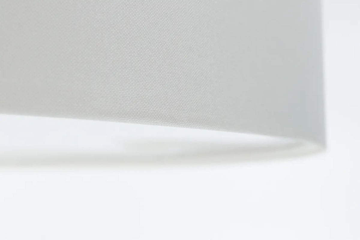 Plafonnier cylindre en tissu blanc perle, de 40 à 70 cm