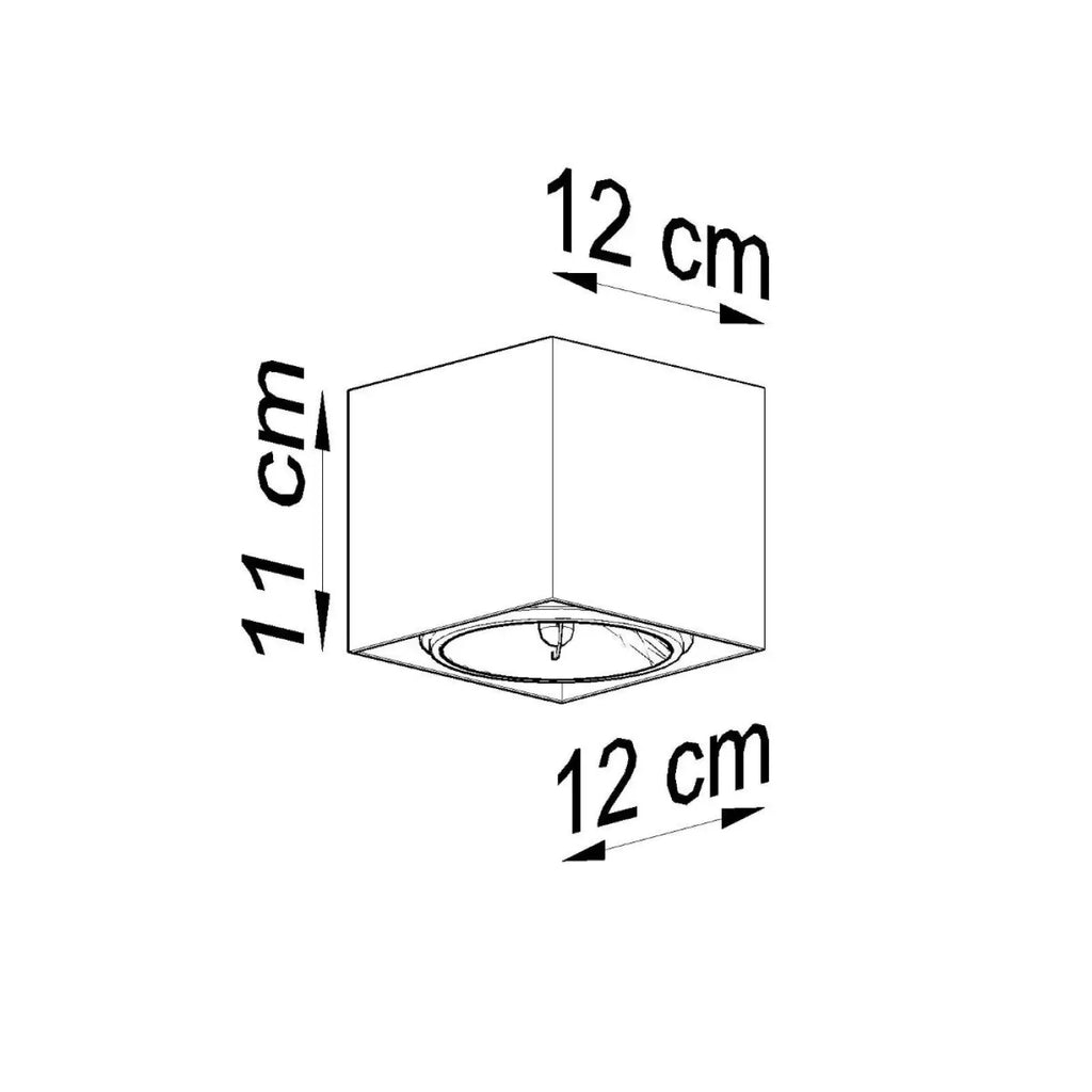 Plafonnier spot cube en aluminium blanc, en saillie, GU10