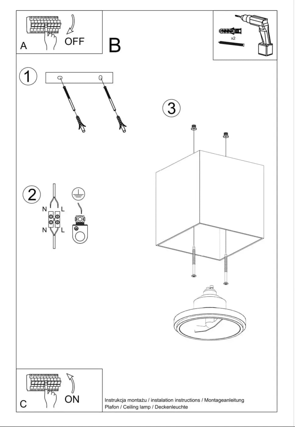 Plafonnier spot cube en aluminium blanc, en saillie, GU10