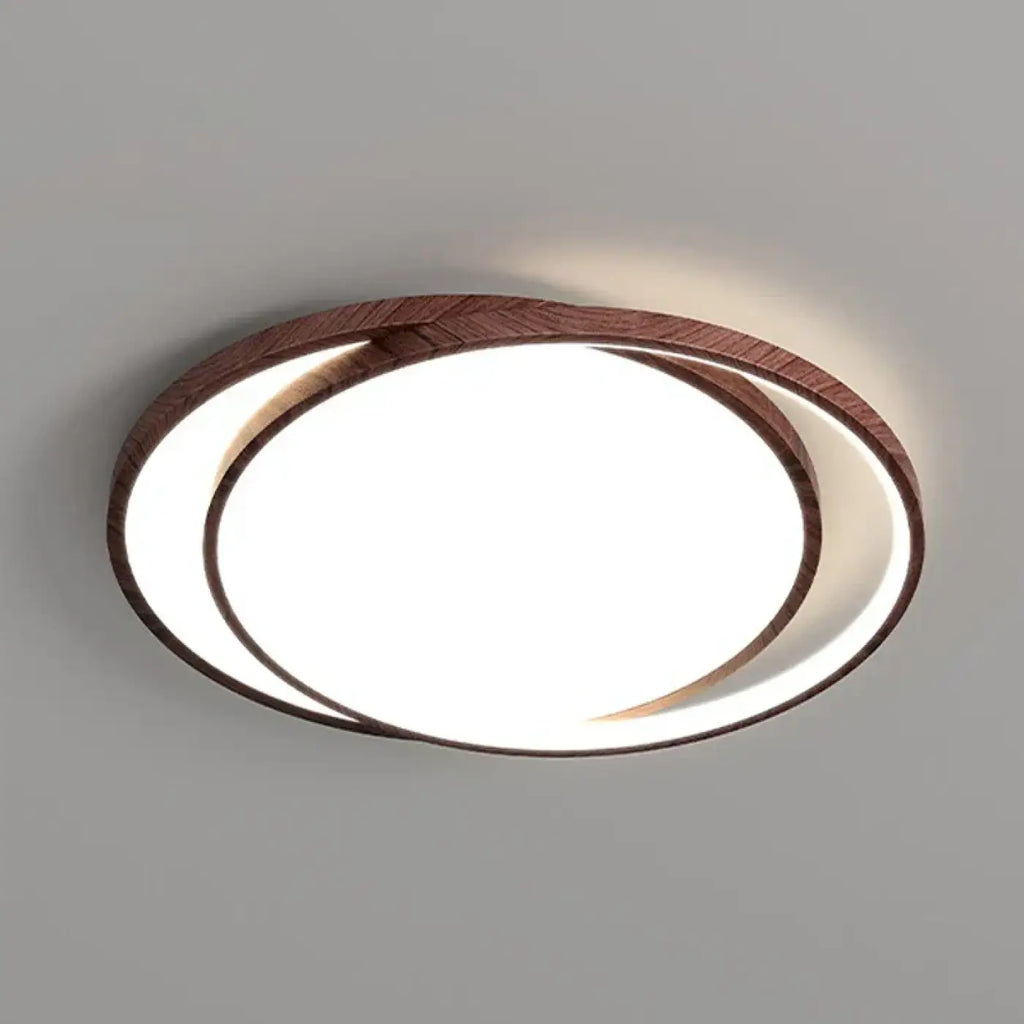 Plafonnier scandinave en bois, carré, ovale ou rond