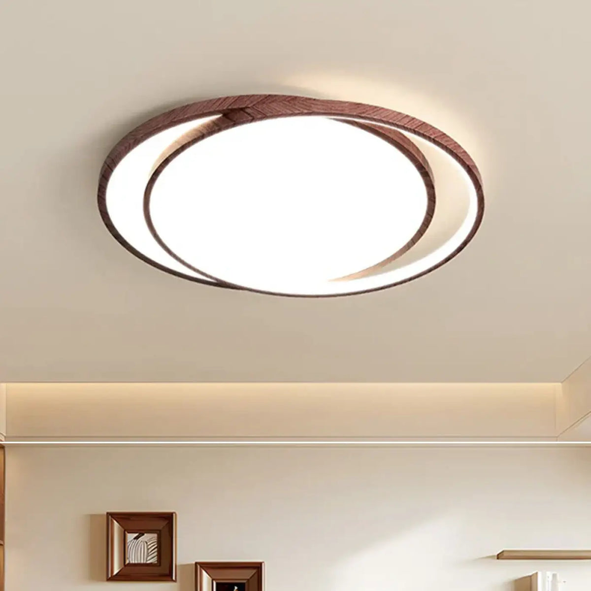 Plafonnier scandinave en bois, carré, ovale ou rond