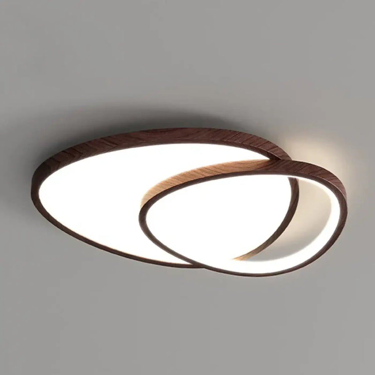 Plafonnier scandinave en bois, carré, ovale ou rond