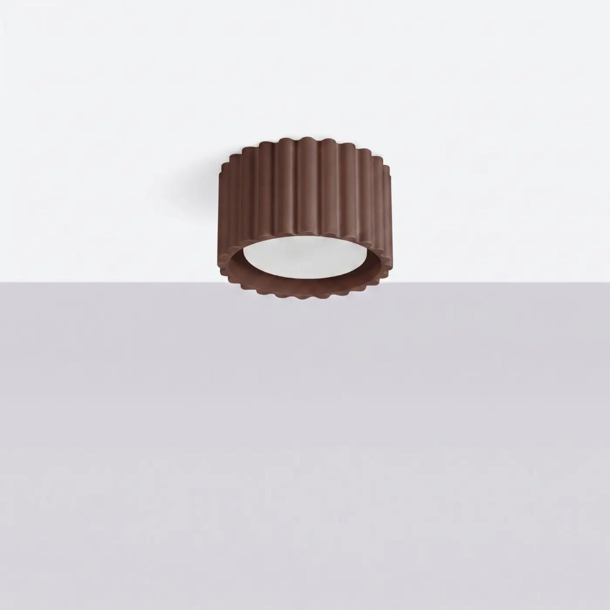 Plafonnier à spots cannelés en aluminium, 1, 2 ou 3 sources, marron
