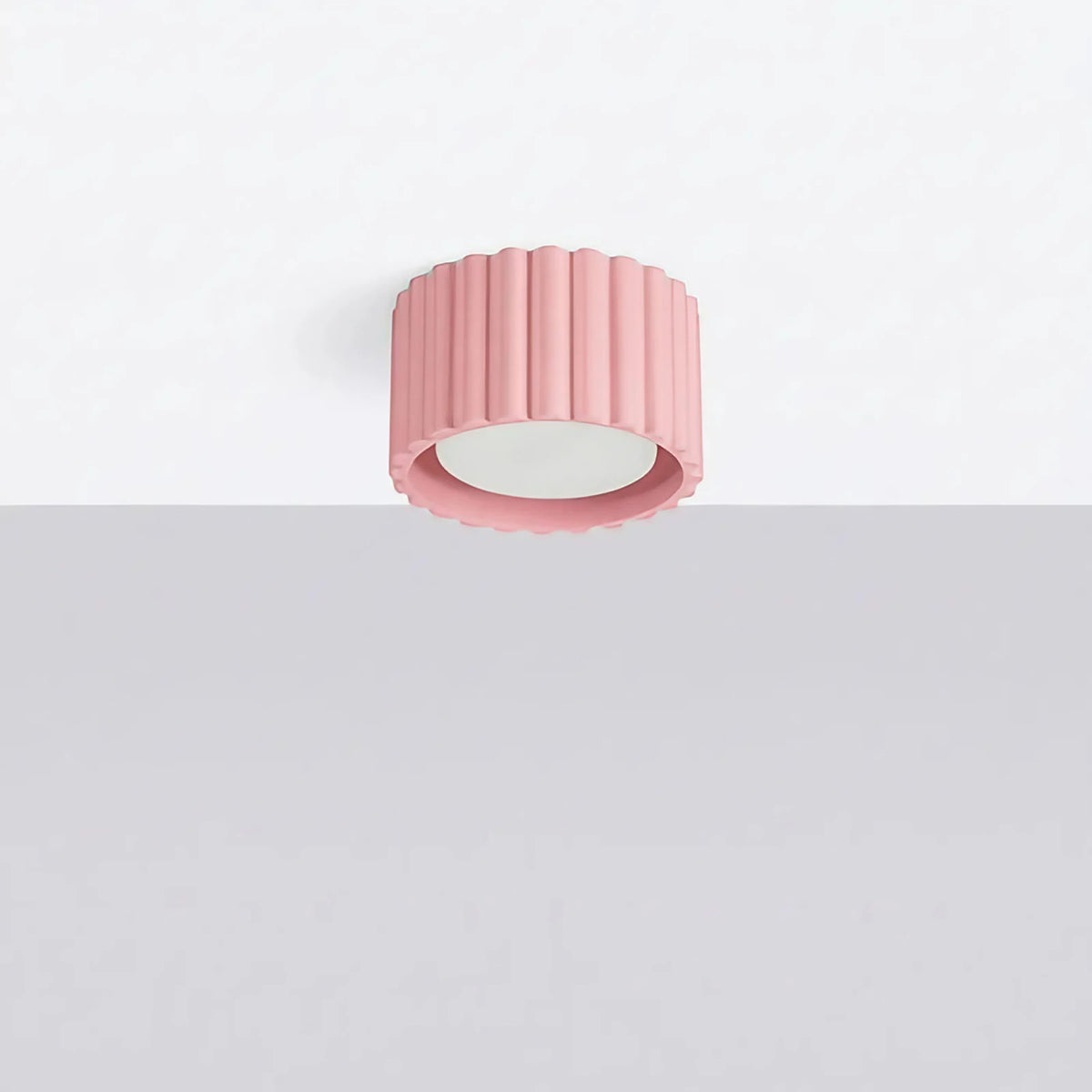 Plafonnier à spots cannelés en aluminium, 1, 2 ou 3 sources, rose