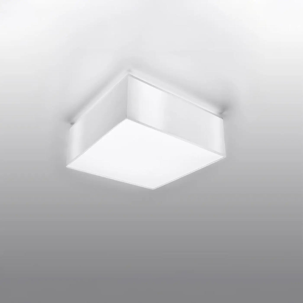 Plafonnier carré à diffuseur blanc, 11 cm d'épaisseur, 4 tailles, blanc