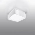 Plafonnier carré à diffuseur blanc, 11 cm d'épaisseur, 4 tailles, blanc