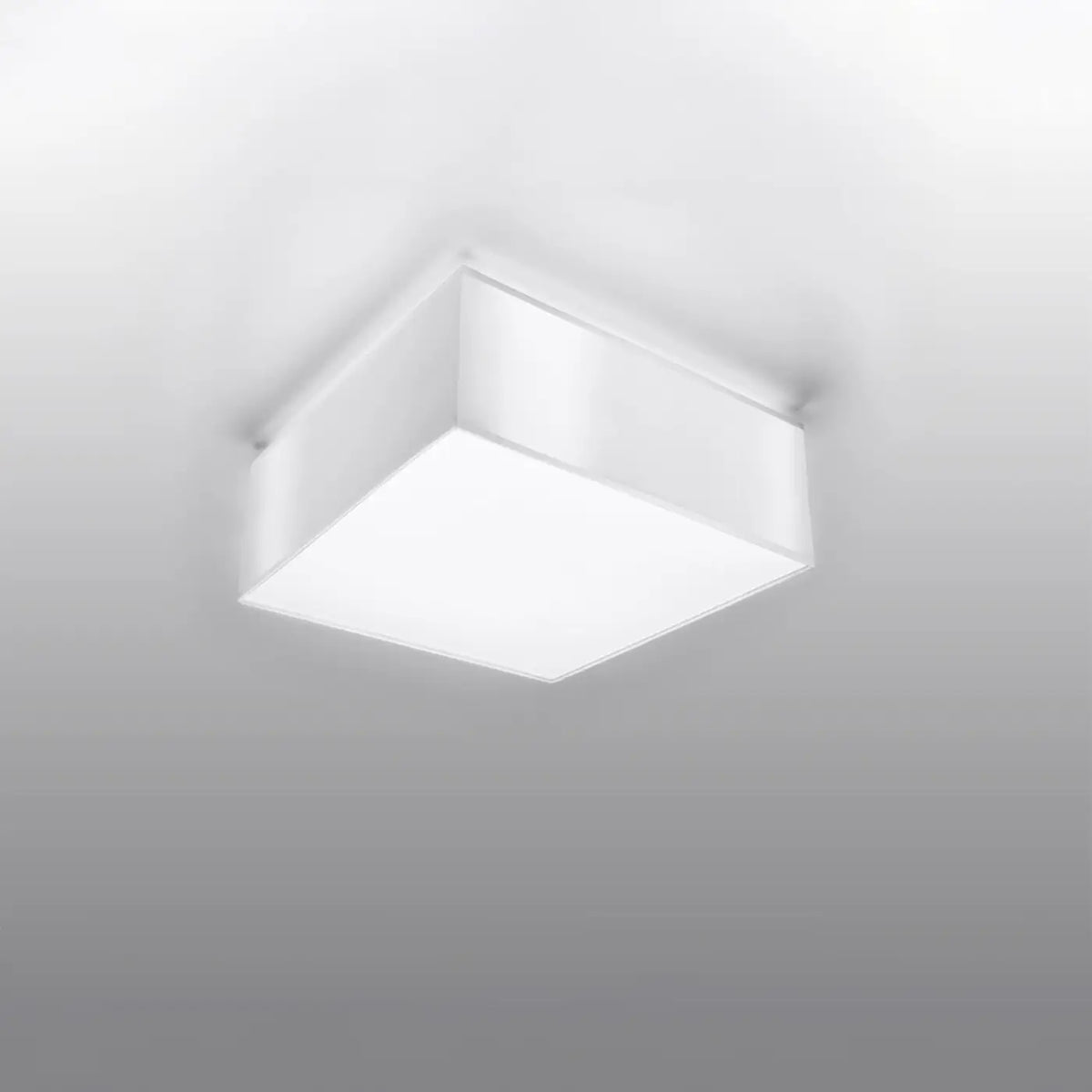 Plafonnier carré à diffuseur blanc, 11 cm d'épaisseur, 4 tailles, blanc
