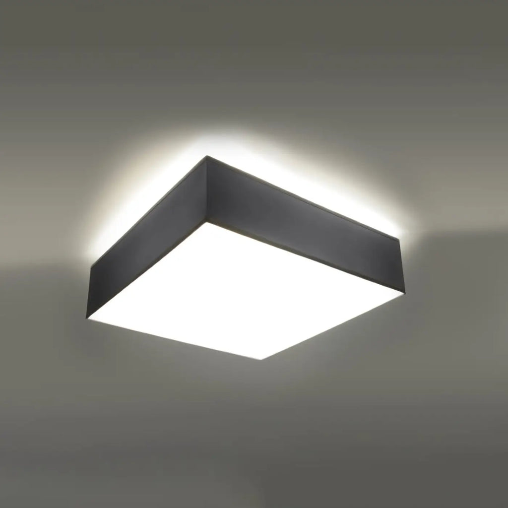 Plafonnier carré à diffuseur blanc, 11 cm d'épaisseur, 4 tailles