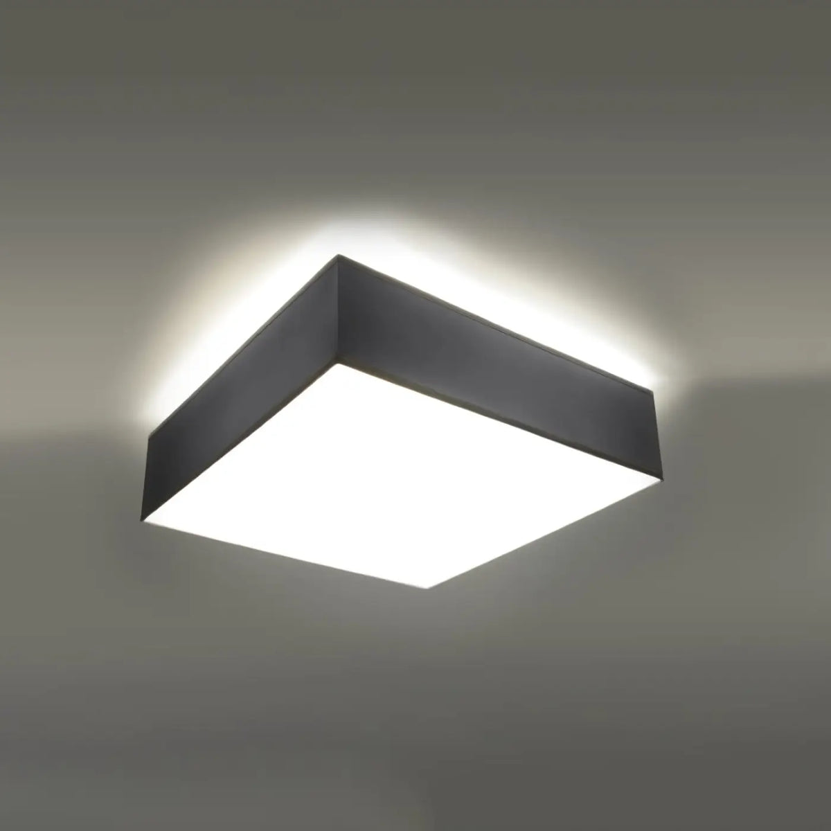 Plafonnier carré à diffuseur blanc, 11 cm d'épaisseur, 4 tailles