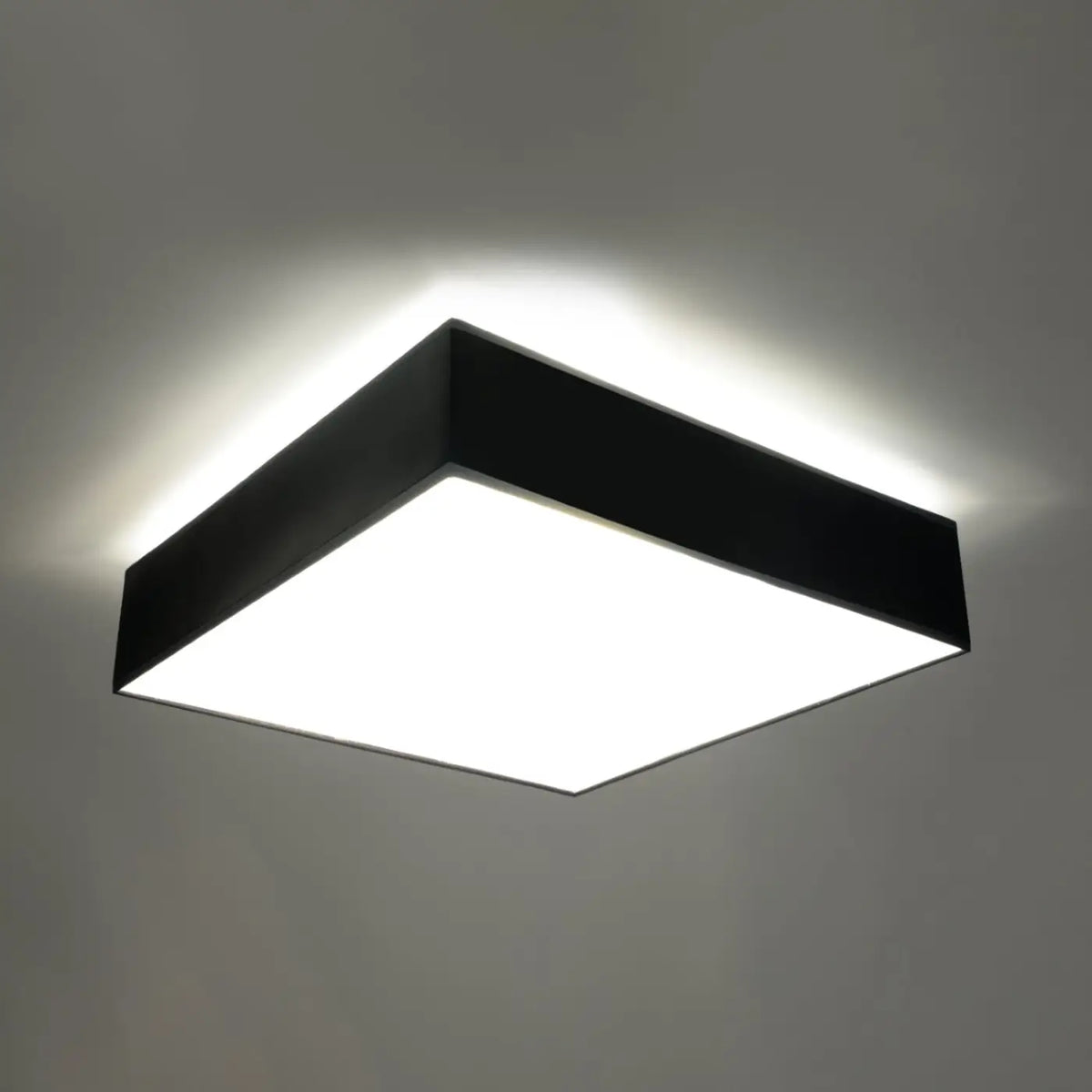 Plafonnier carré à diffuseur blanc, 11 cm d'épaisseur, 4 tailles