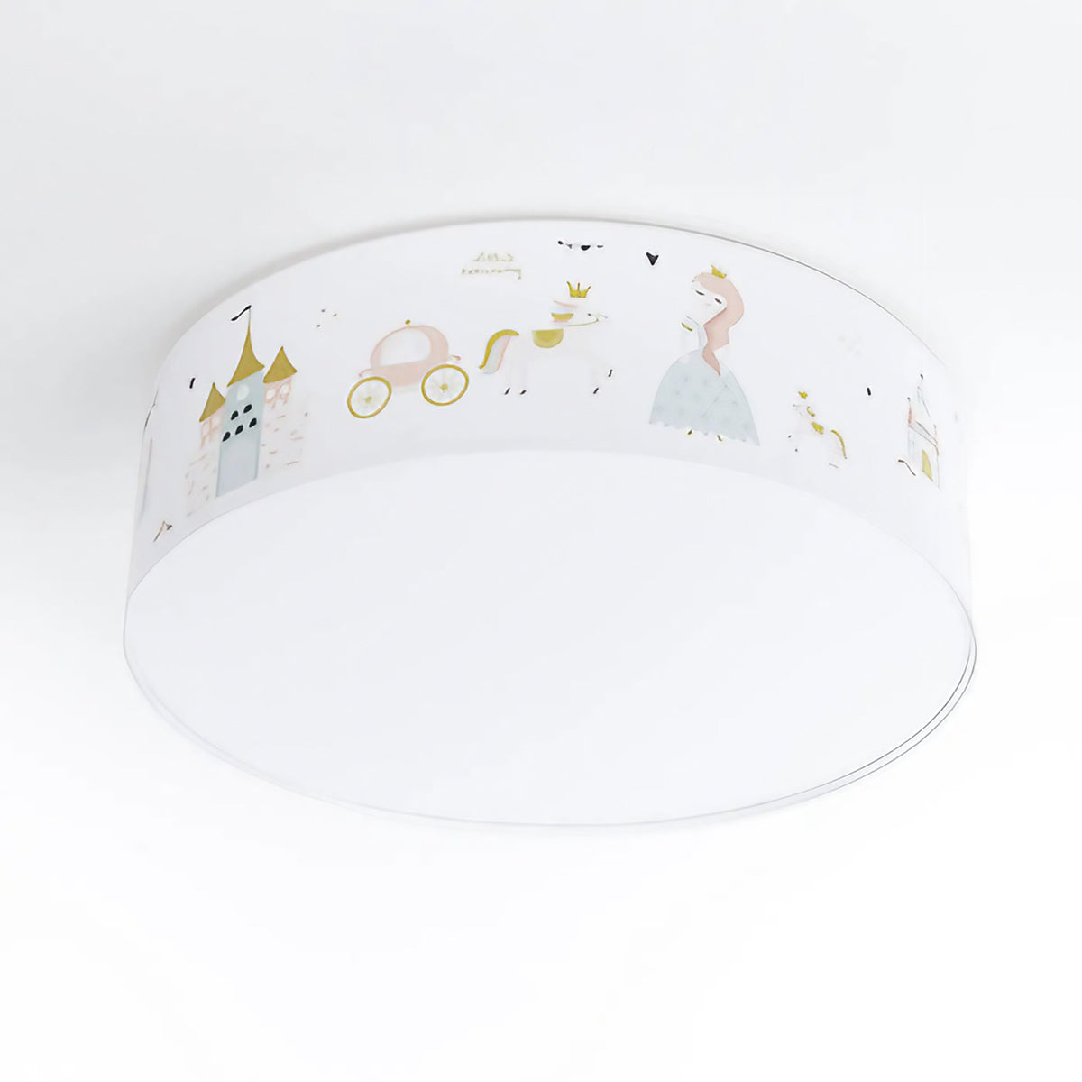 Plafonnier chambre fille, princesses, châteaux et licornes