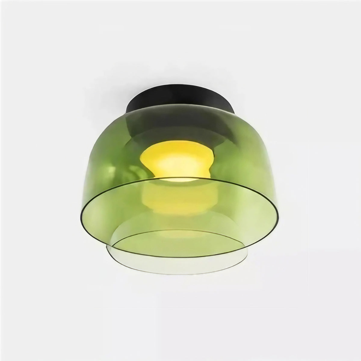 Plafonnier médiéval coloré, forme longue ou plate, vert
