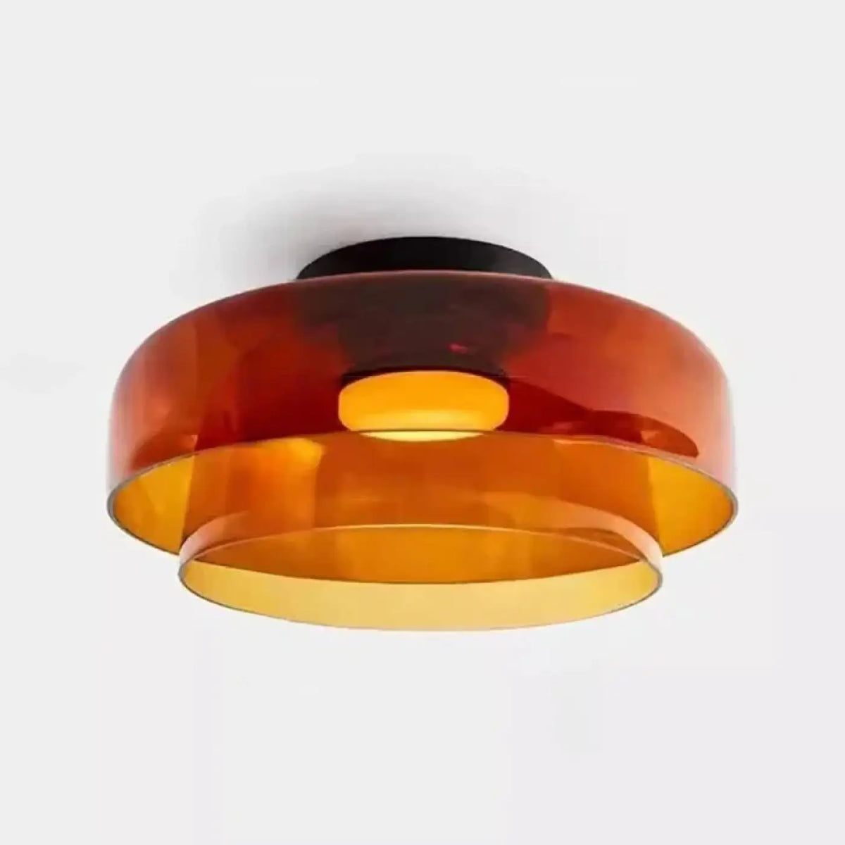 Plafonnier médiéval coloré, forme longue ou plate, orange
