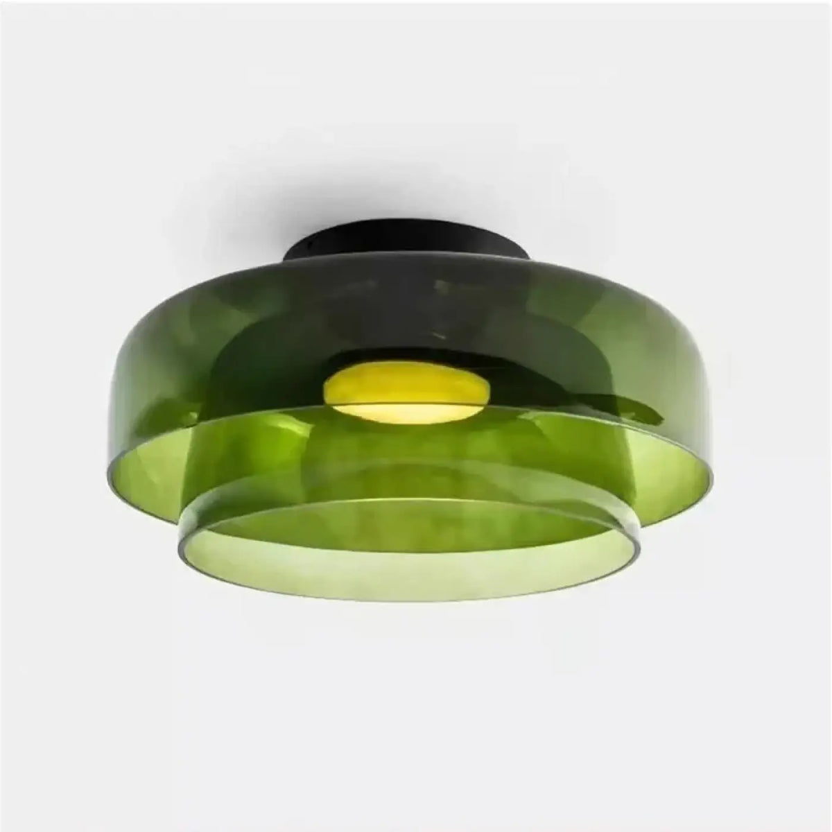 Plafonnier médiéval coloré, forme longue ou plate, vert
