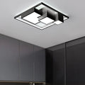 Plafonnier contemporain noir ou blanc, taille S ou M, noir