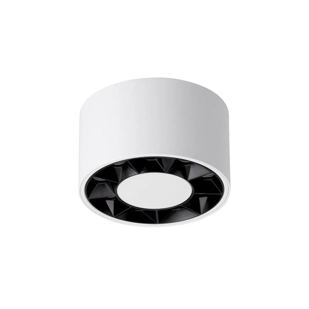 Plafonnier LED cylindre en acier blanc, 5,7 cm de haut