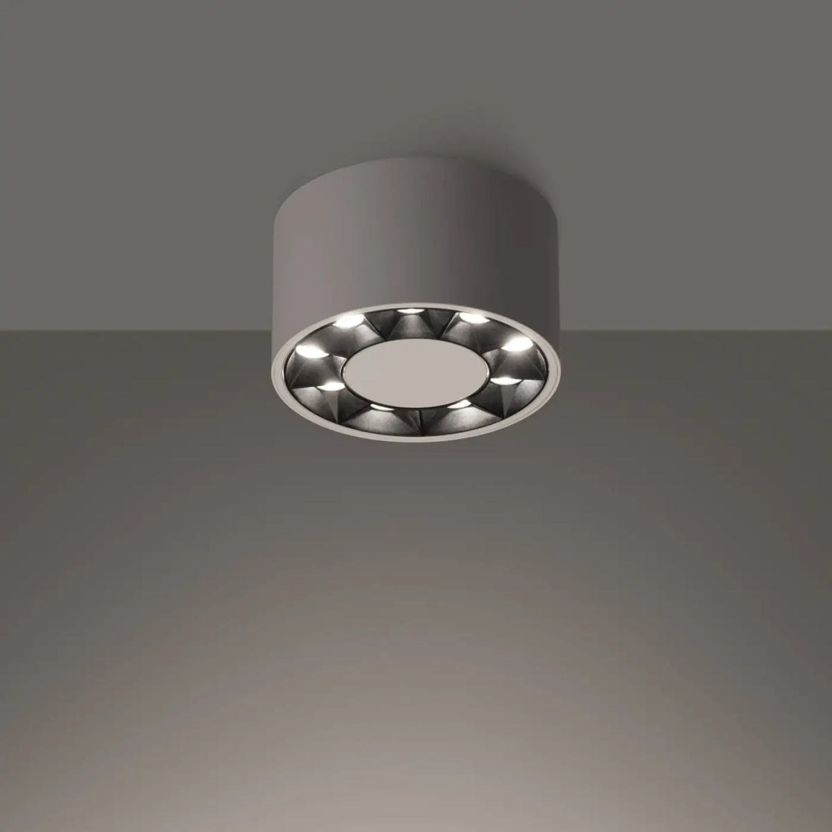 Plafonnier LED cylindre en acier blanc, 5,7 cm de haut