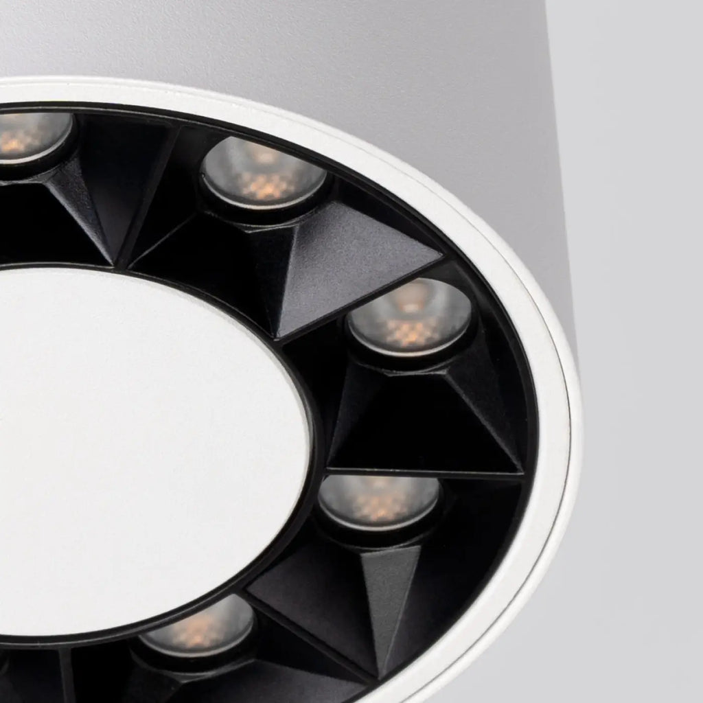 Plafonnier LED cylindre en acier blanc, 5,7 cm de haut
