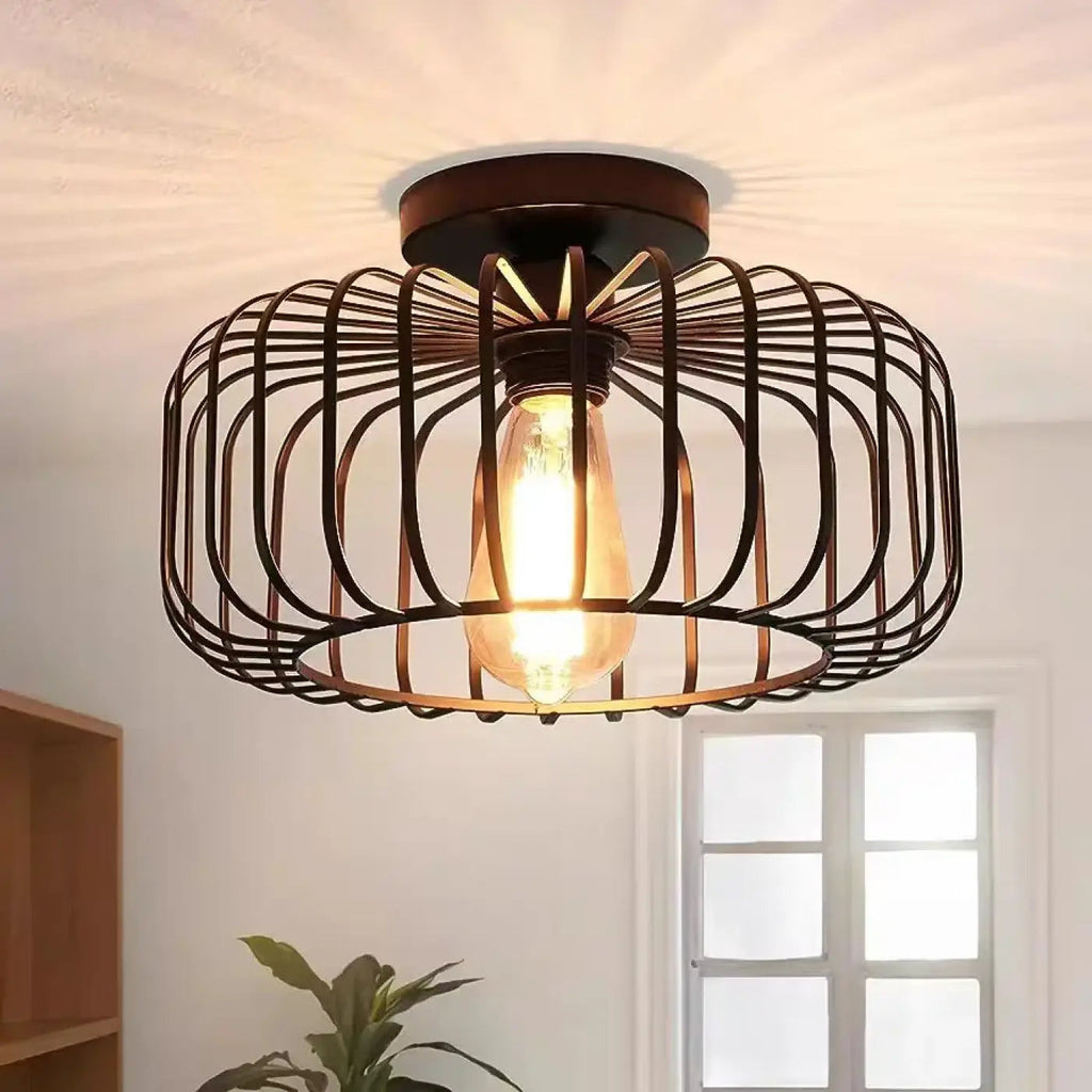 Plafonnier industriel à l'esprit loft et atelier