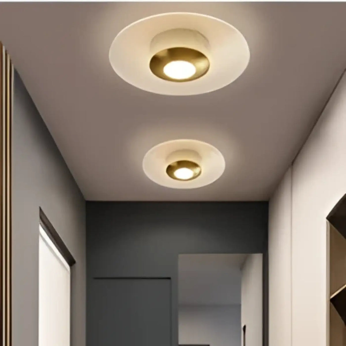 Plafonnier LED à double cercle lumineux, deux modèles