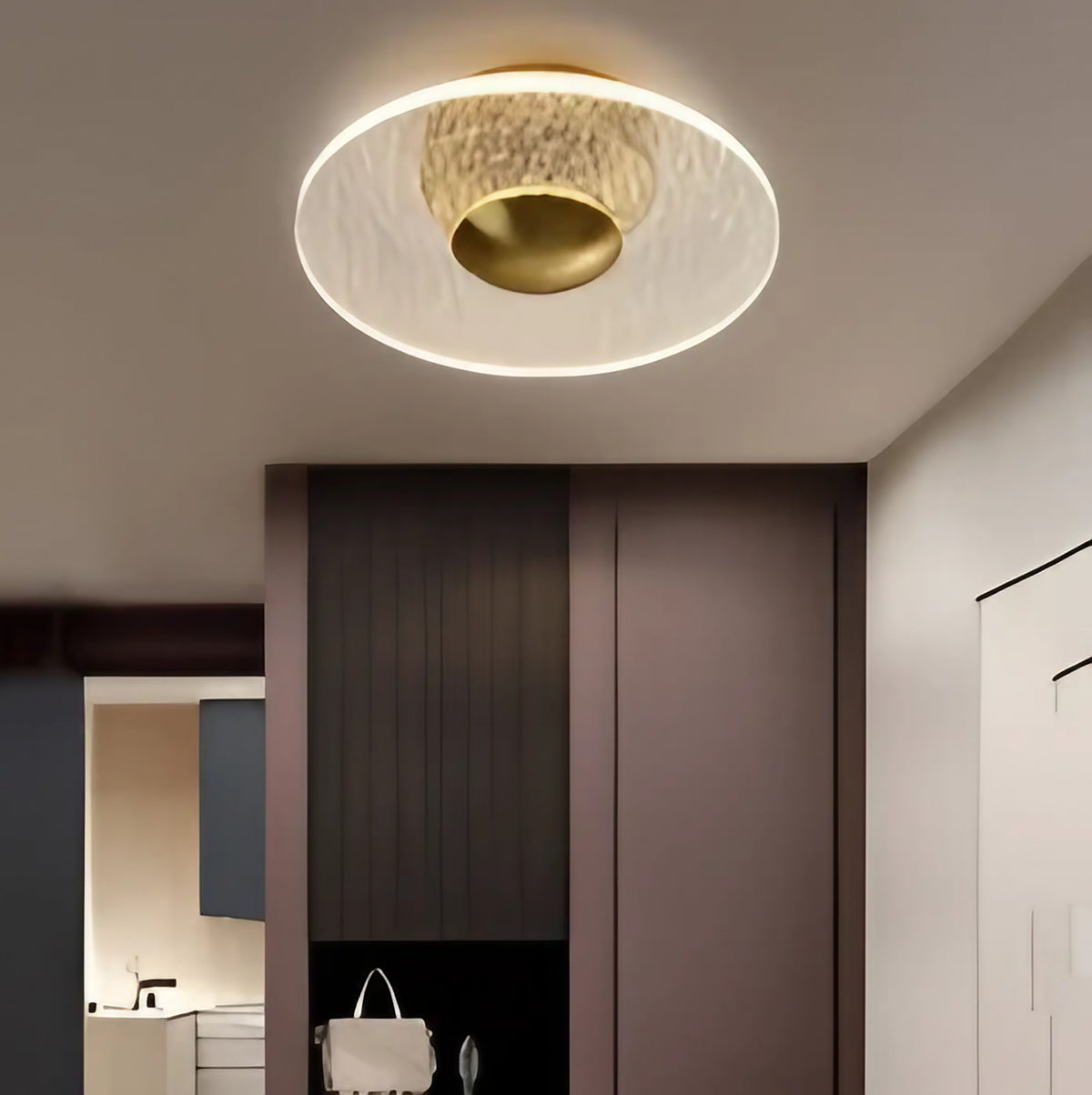 Plafonnier LED à double cercle lumineux, deux modèles