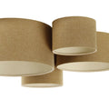Plafonnier 4 cylindres en tissu écru, 92 cm de large