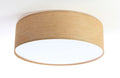 Plafonnier rond en tissu caramel tissé, 50 cm de diamètre