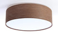 Plafonnier rond en tissu marron alvéolé, 50 cm