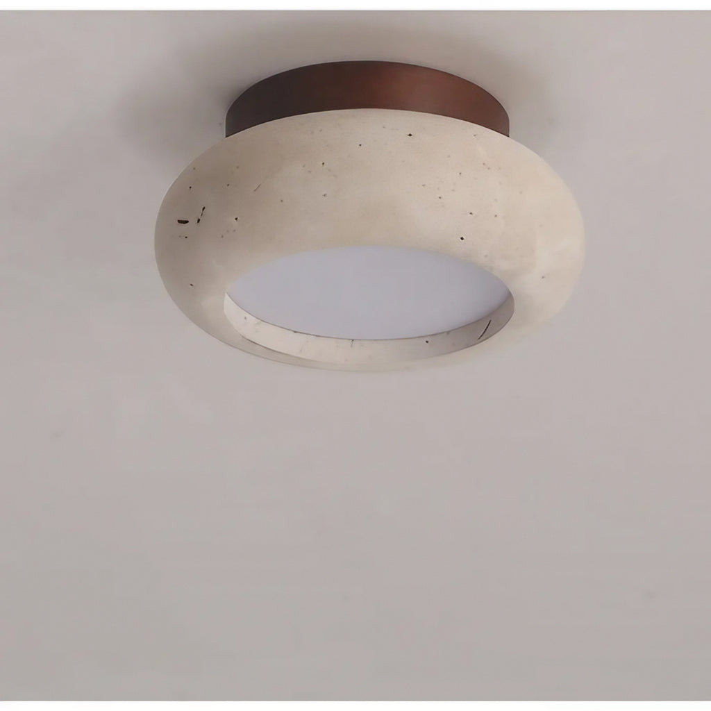 Plafonnier en travertin, pierre naturelle au style scandinave