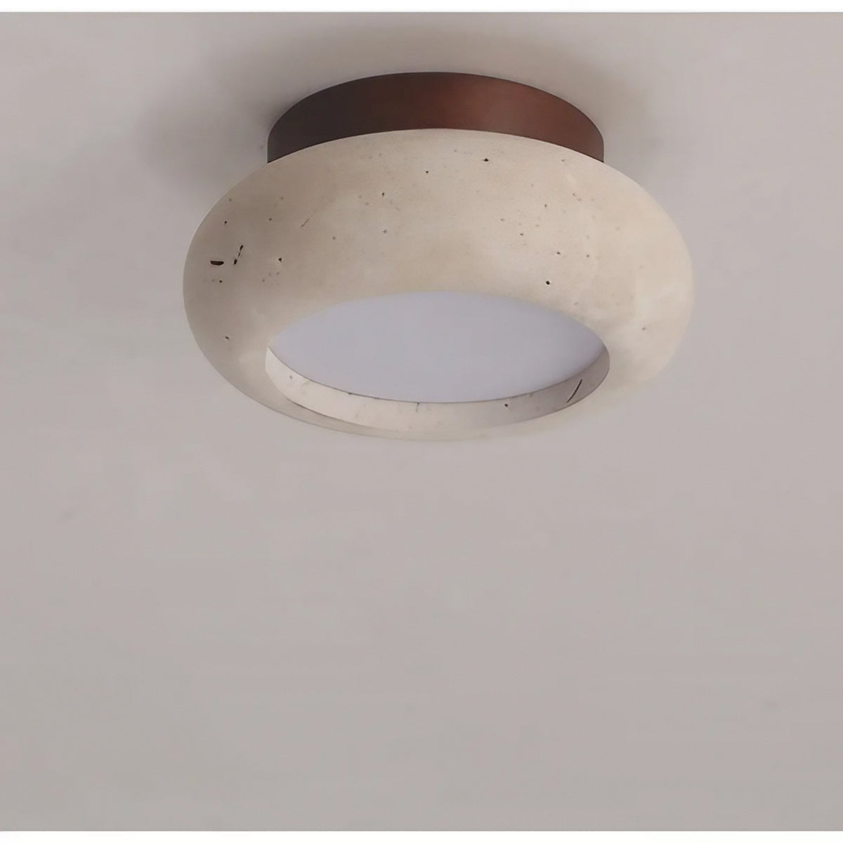 Plafonnier en travertin, pierre naturelle au style scandinave