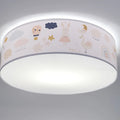 Plafonnier enfant blanc, arcs-en-ciel et nuages orange clair