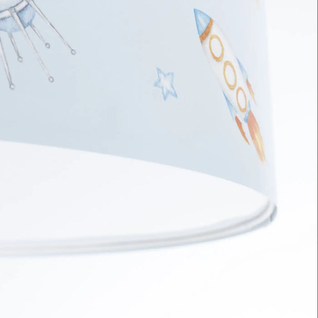 Plafonnier enfant espace, fusées et soucoupes, 40 à 60 cm