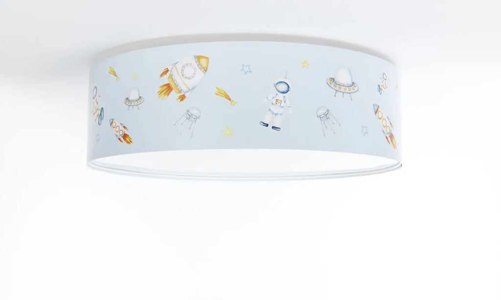 Plafonnier enfant espace, fusées et soucoupes, 40 à 60 cm