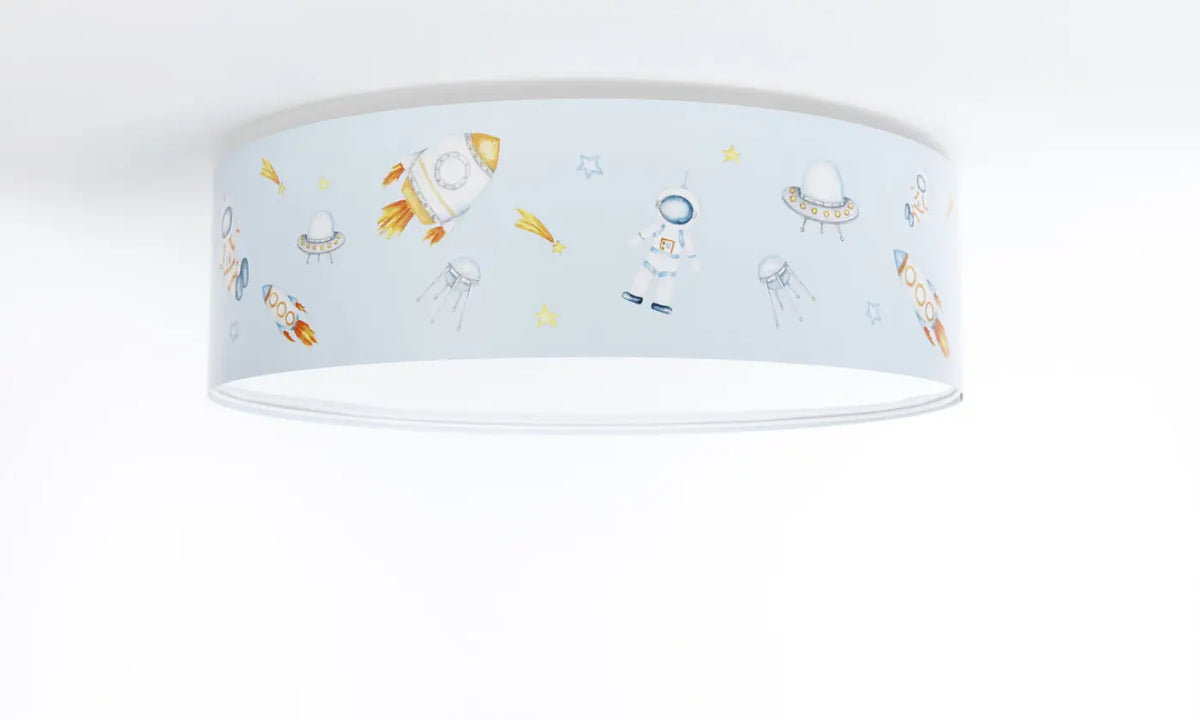 Plafonnier enfant espace, fusées et soucoupes, 40 à 60 cm
