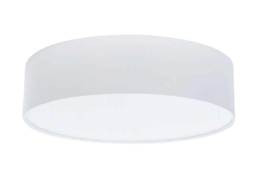 Plafonnier cylindre en tissu gris perle clair, quatre tailles