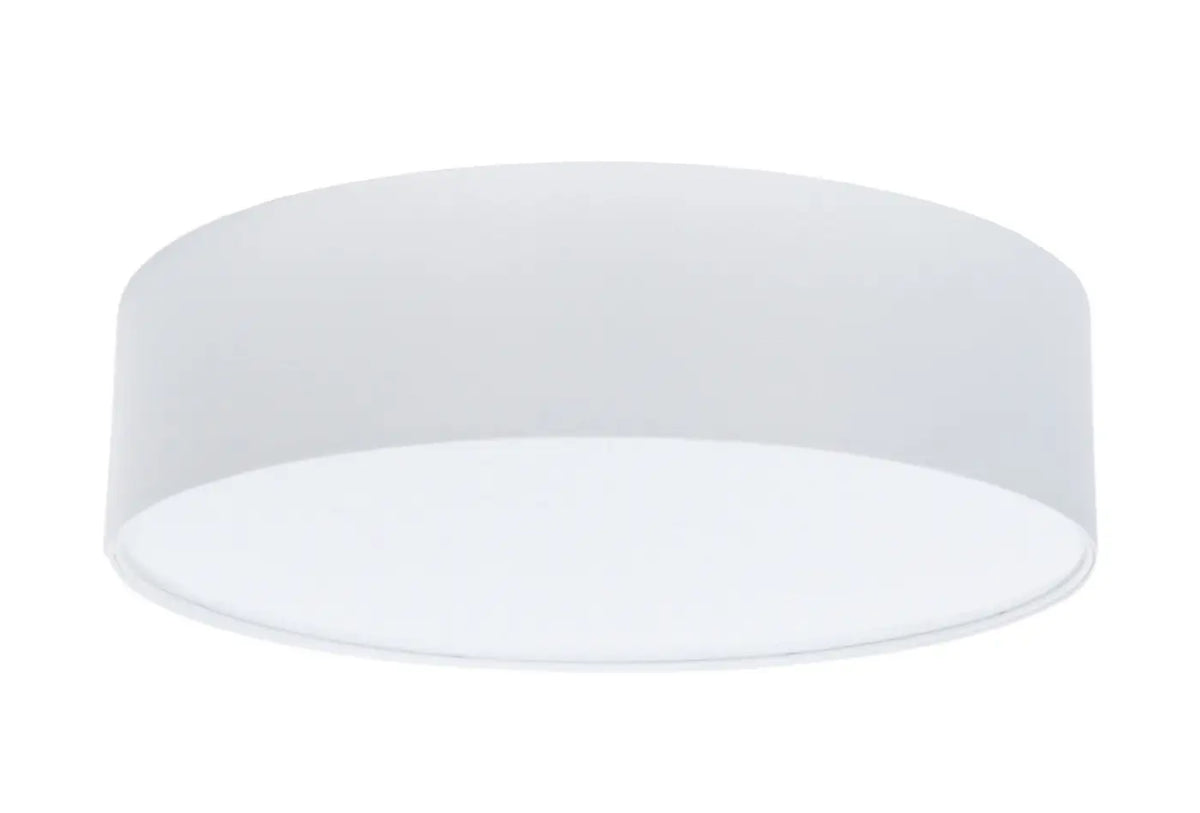 Plafonnier cylindre en tissu gris perle clair, quatre tailles