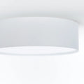 Plafonnier cylindre en tissu gris perle clair, quatre tailles