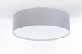 Plafonnier cylindre en tissu gris platine, quatre diamètres