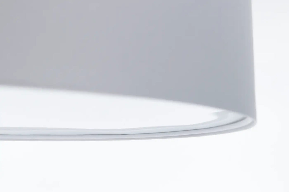Plafonnier cylindre en tissu gris platine, quatre diamètres