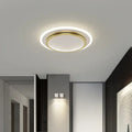 Plafonnier LED rond ou carré, simple ou double, noir ou doré, doré