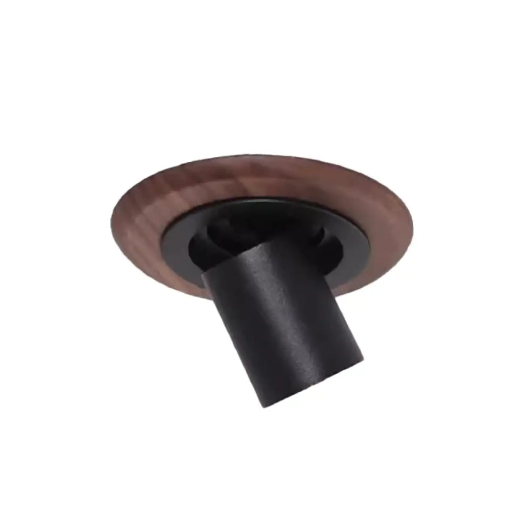 Plafonnier LED rond en bois, deux modèles, blanc chaud ou froid