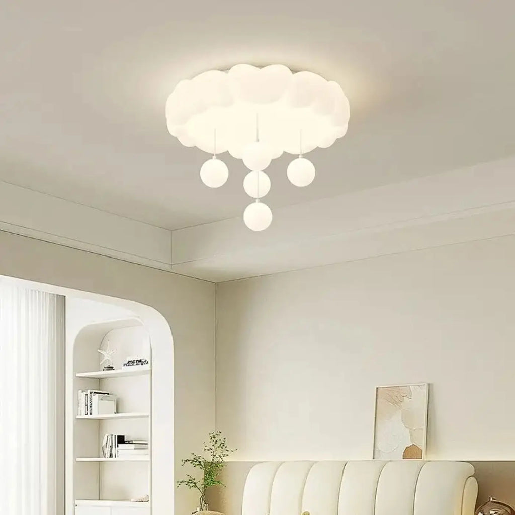 Plafonnier nuage blanc minimaliste, cinq modèles au choix