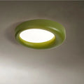 Plafonnier moderne aux courbes douces, vert, blanc ou orange, vert