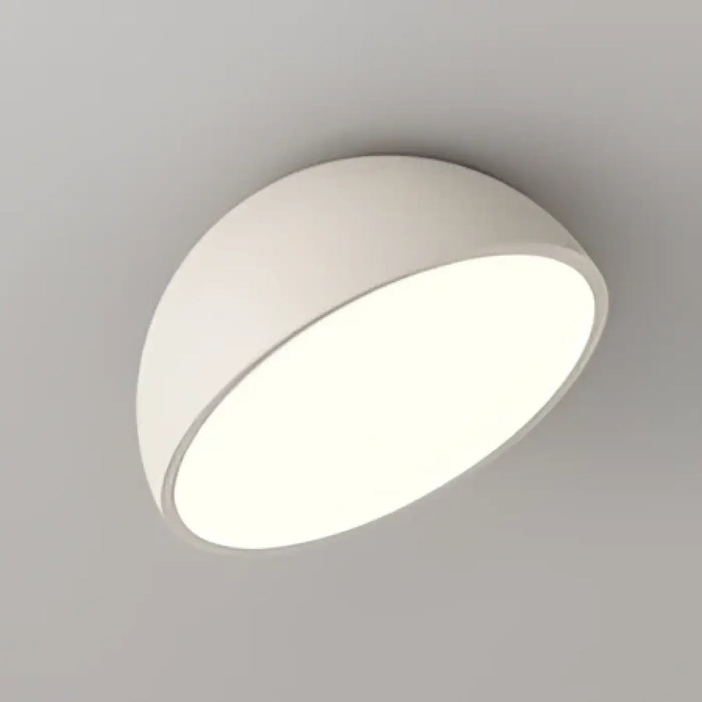 Plafonnier à coque arrondie, blanc ou noir, quatre tailles, blanc