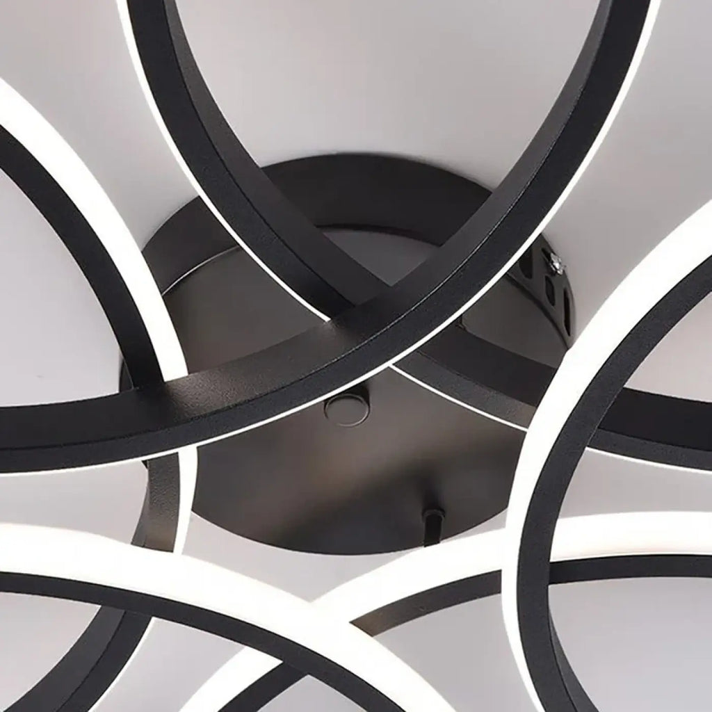 Plafonnier minimaliste moderne, blanc ou marron