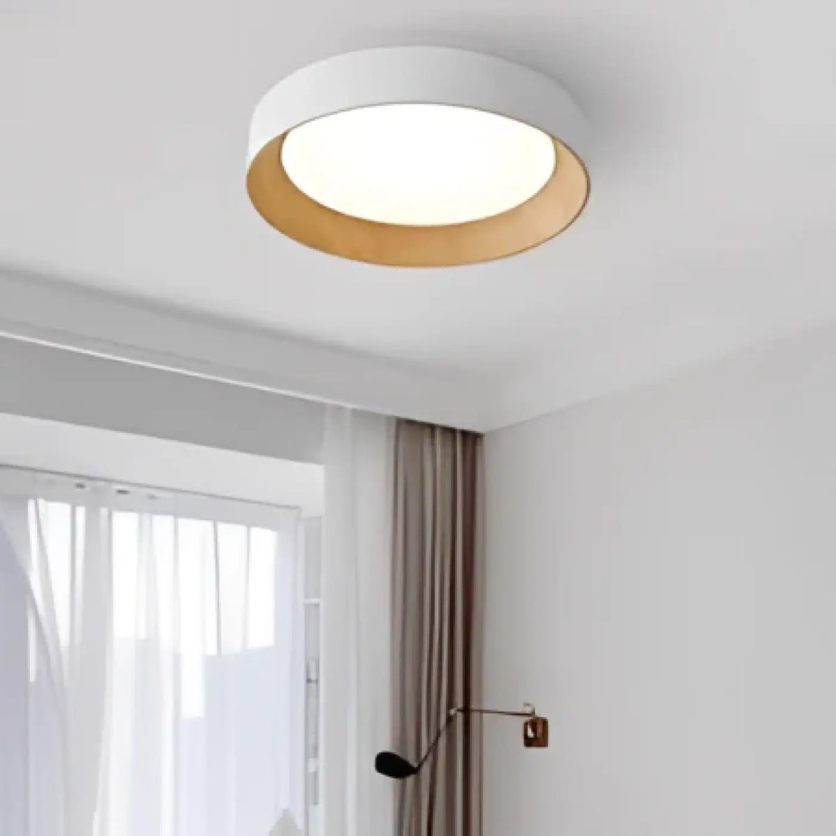 Plafonnier moderne, marron ou beige, tailles S, M et L, beige